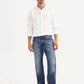 Men's Redloop 505 Blue Straight Fit Mid Rise Jeans - Front View