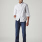 Men's 505 Dark Indigo Straight Fit Mid Rise Redloop Jeans - Styleshot View
