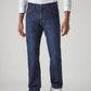 Men's 505 Dark Indigo Straight Fit Mid Rise Redloop Jeans - Front View