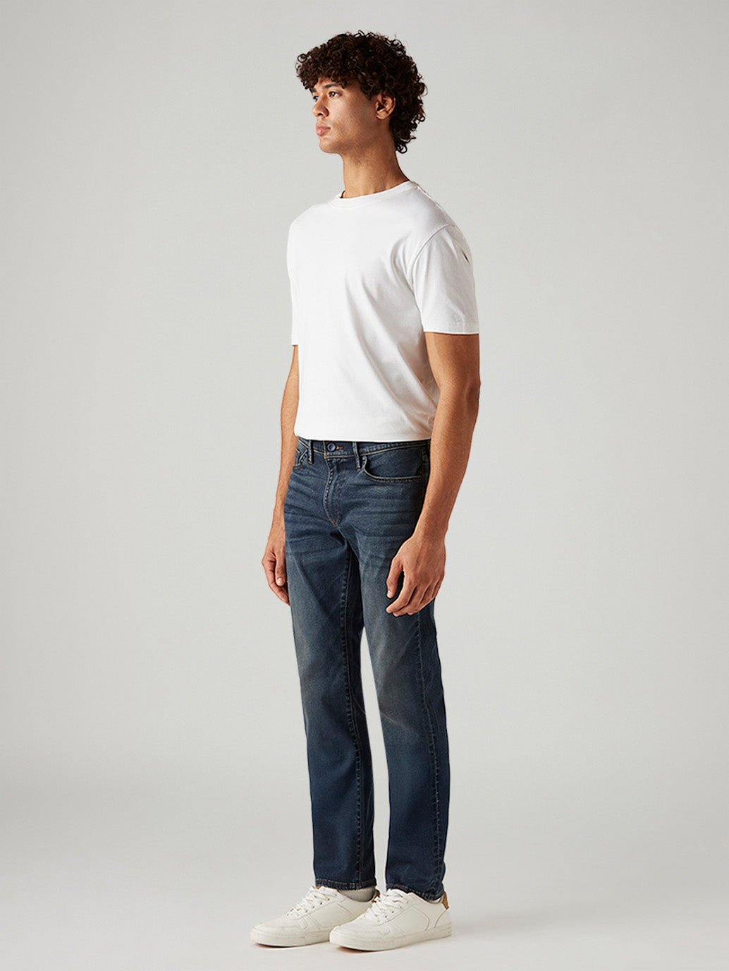 Men's 511 Dark Blue Slim Fit Innovation Stretch Jeans - Side View