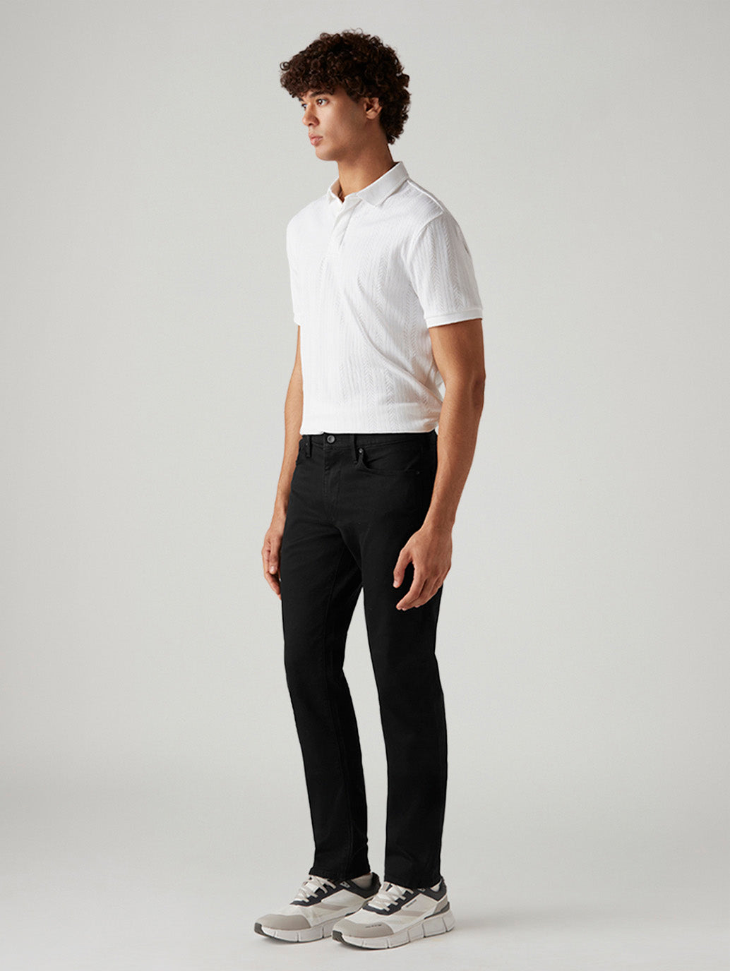 Men's 511 Black Slim Fit Innovation Stretch Jeans - Side View