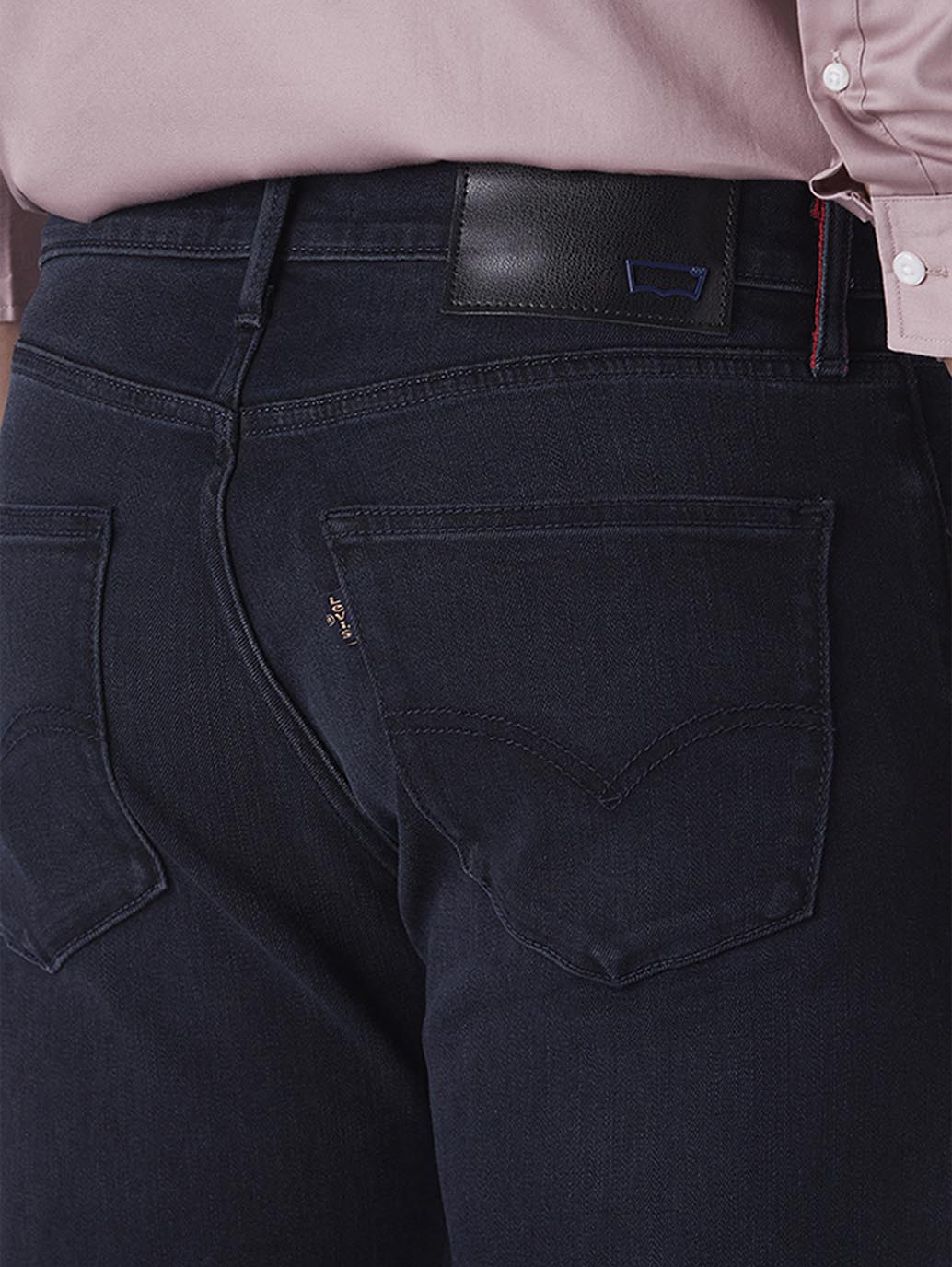 Men's 511 Navy Slim Fit Mid Rise Redloop Jeans - Detail View