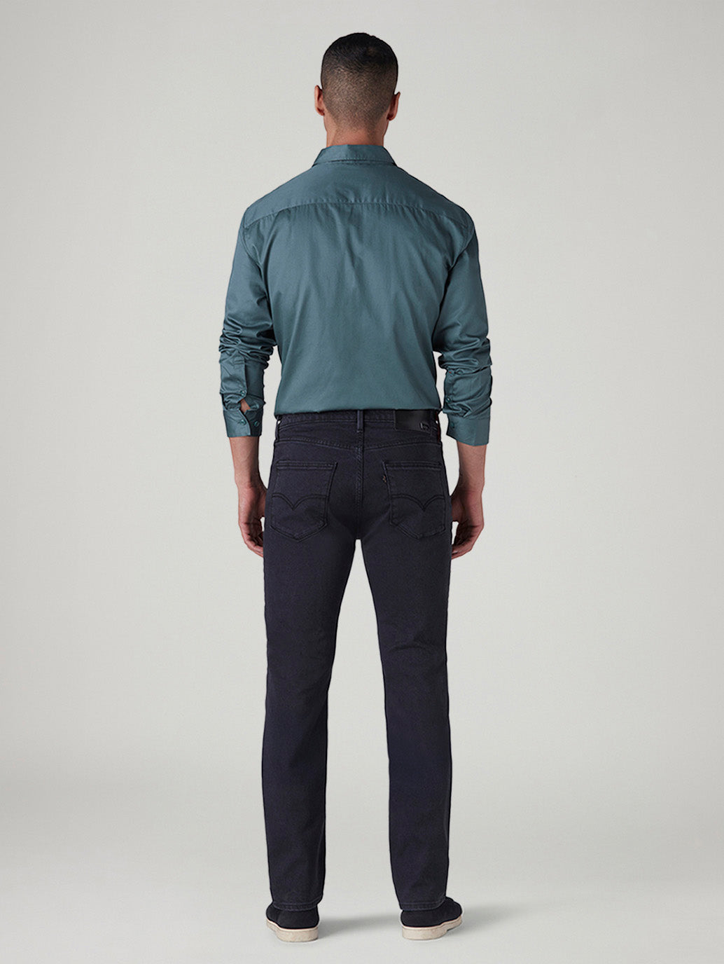 Men's 511 Navy Slim Fit Mid Rise Redloop Jeans - Back View