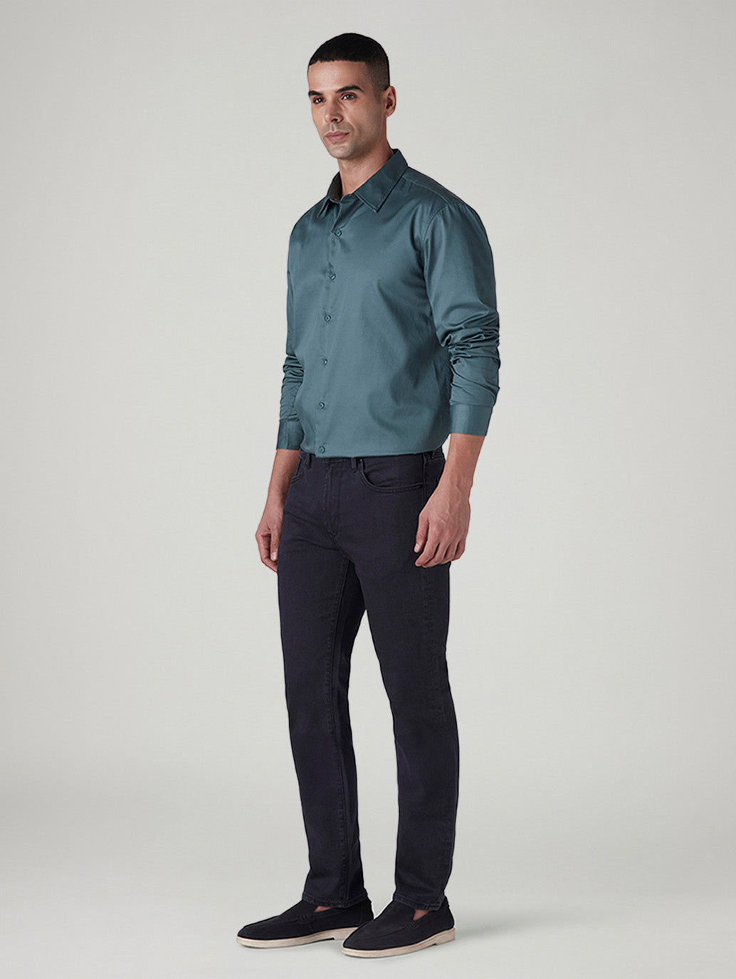 Men's 511 Navy Slim Fit Mid Rise Redloop Jeans - Side View