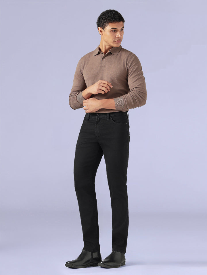 Men's 511 Black Slim Fit Mid Rise Redloop Jeans