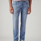 Men's 505 Light Blue Straight Fit Mid Rise Redloop Jeans - Front View