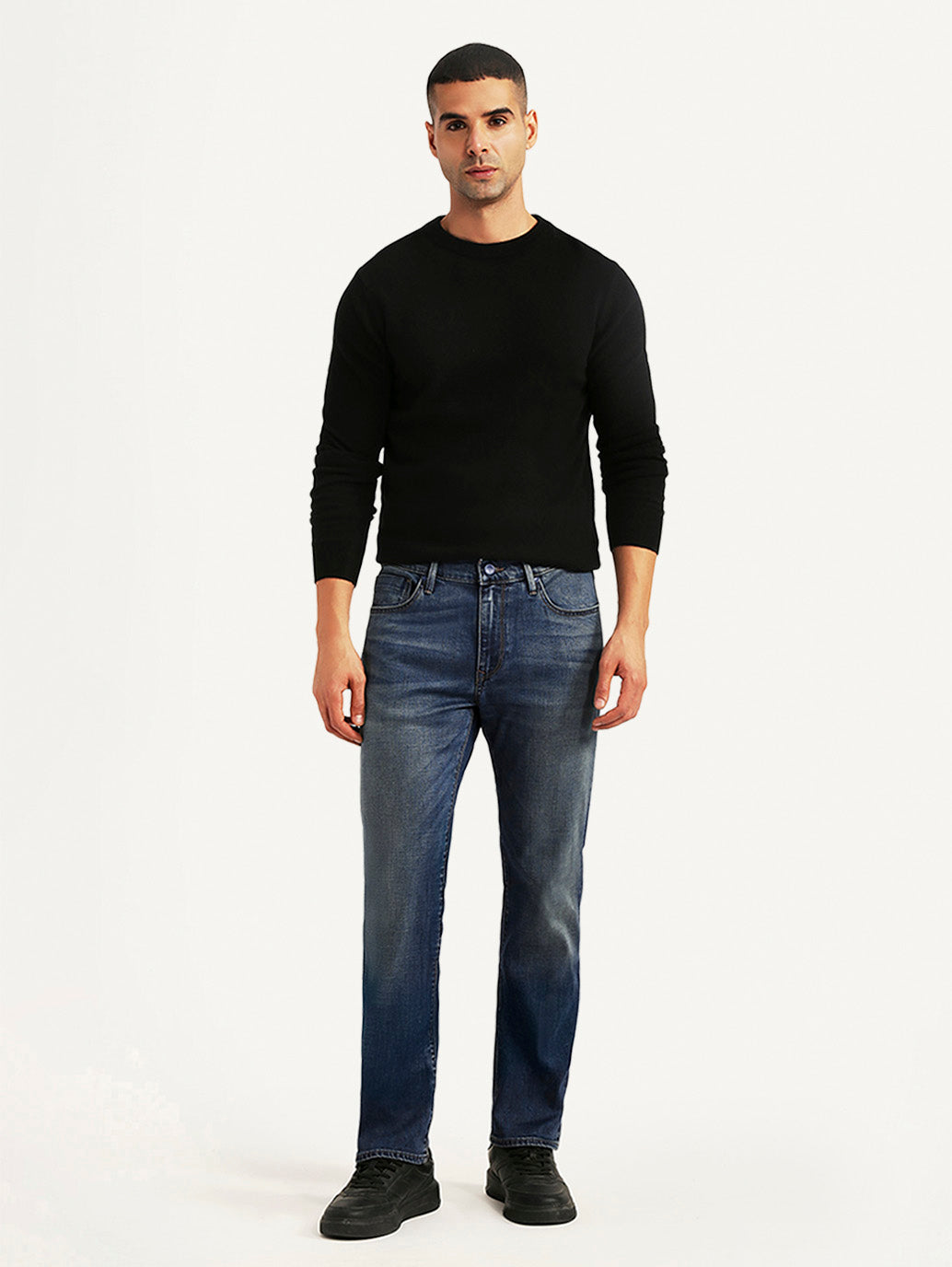 Men's Redloop 511 Blue Slim Fit Mid Rise Jeans - Front View