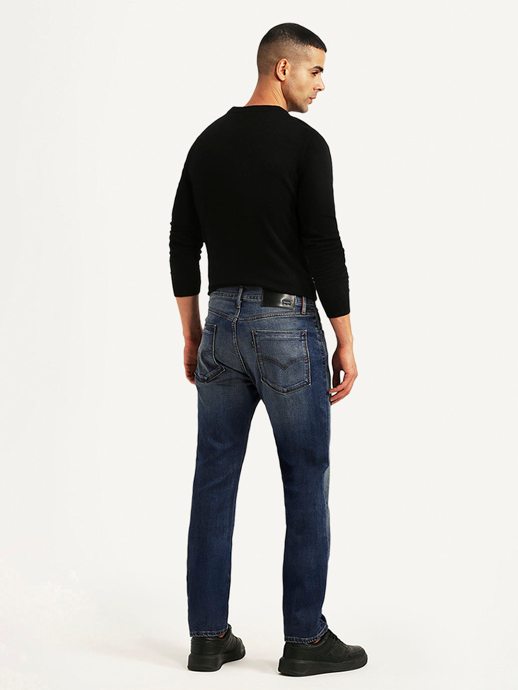 Men's Redloop 511 Blue Slim Fit Mid Rise Jeans - Back View