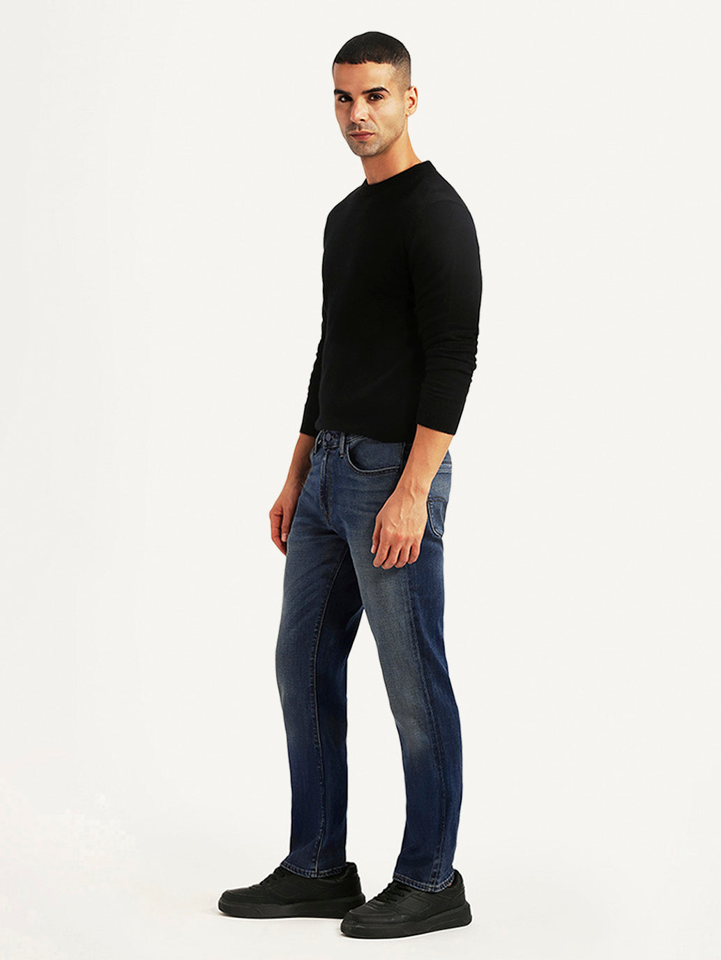 Men's Redloop 511 Blue Slim Fit Mid Rise Jeans - Side View