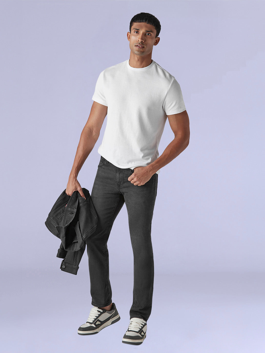 Men's 511 Charcoal Grey Slim Fit Mid Rise Redloop Jeans