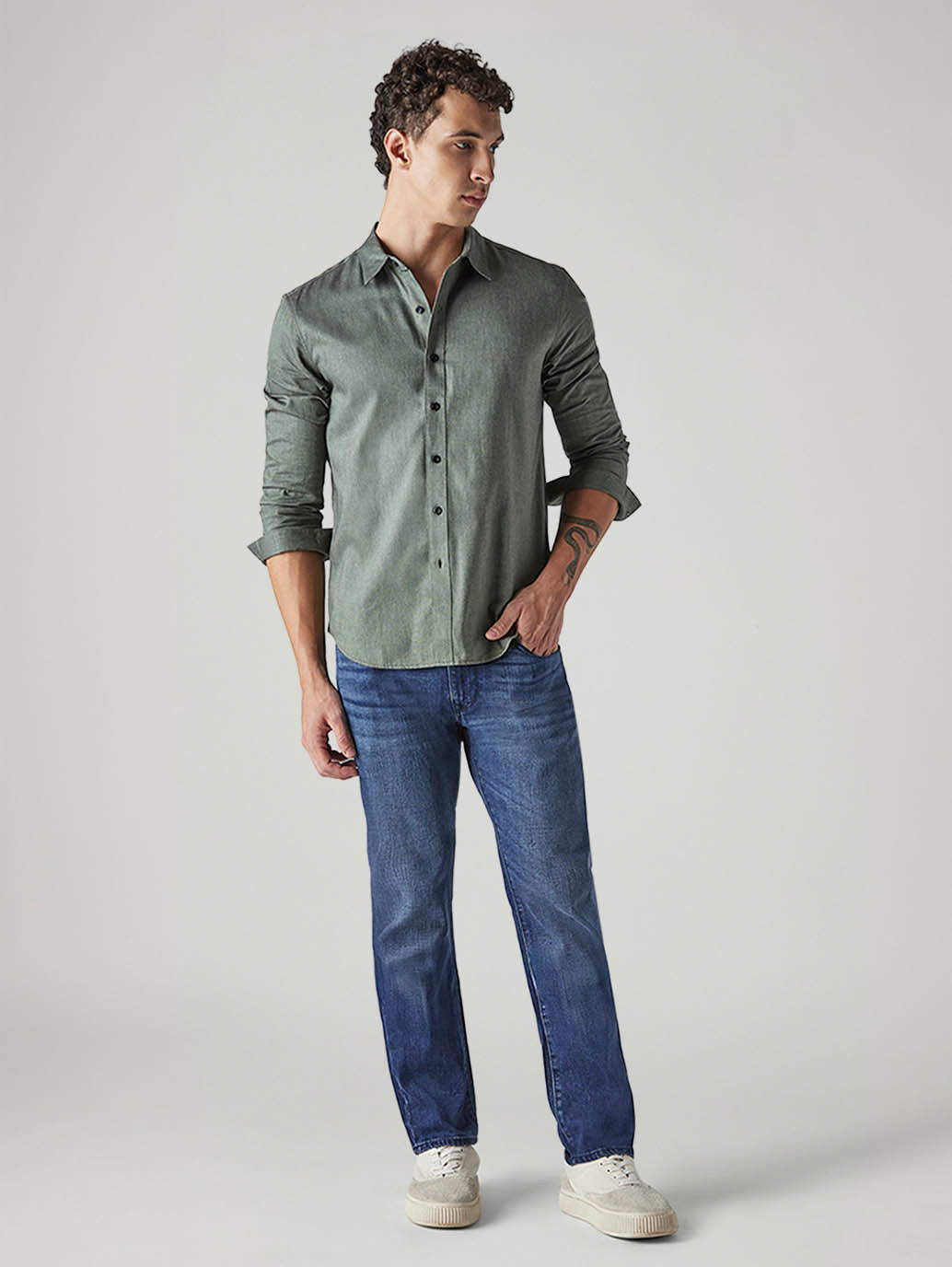 Men's Redloop 511 Blue Slim Fit Mid Rise Jeans - 20 View