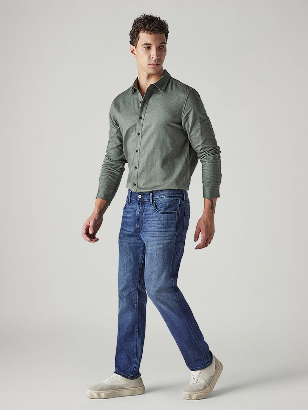 Men's Redloop 511 Blue Slim Fit Mid Rise Jeans - 20 View