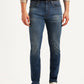 Men's Redloop 512 Blue Slim Tapered Fit Mid Rise Jeans - Front View