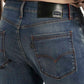 Men's Redloop 512 Blue Slim Tapered Fit Mid Rise Jeans - Detail View