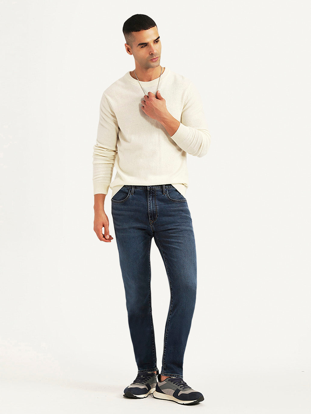 Men's Redloop 512 Blue Slim Tapered Fit Mid Rise Jeans