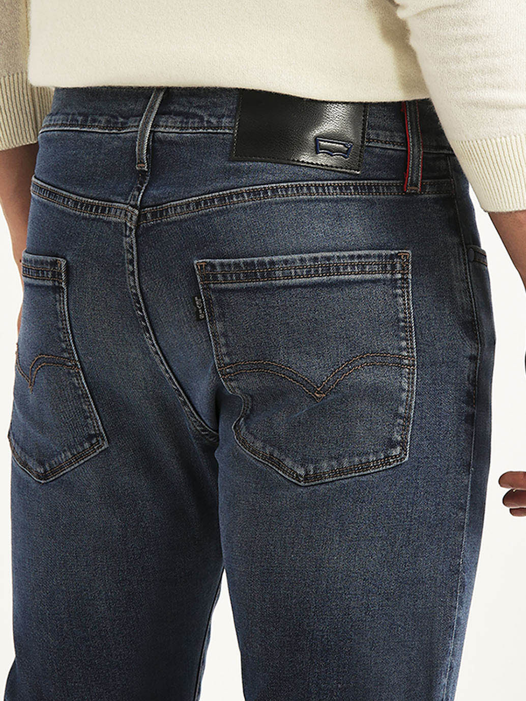 Men's Redloop 512 Blue Slim Tapered Fit Mid Rise Jeans - Detail View