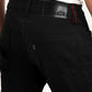 Men's Redloop 512 Black Slim Tapered Fit Mid Rise Jeans - Detail View