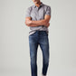 Men's 512 Dark-Blue Slim Tapered Fit Mid Rise Jeans - Styleshot View