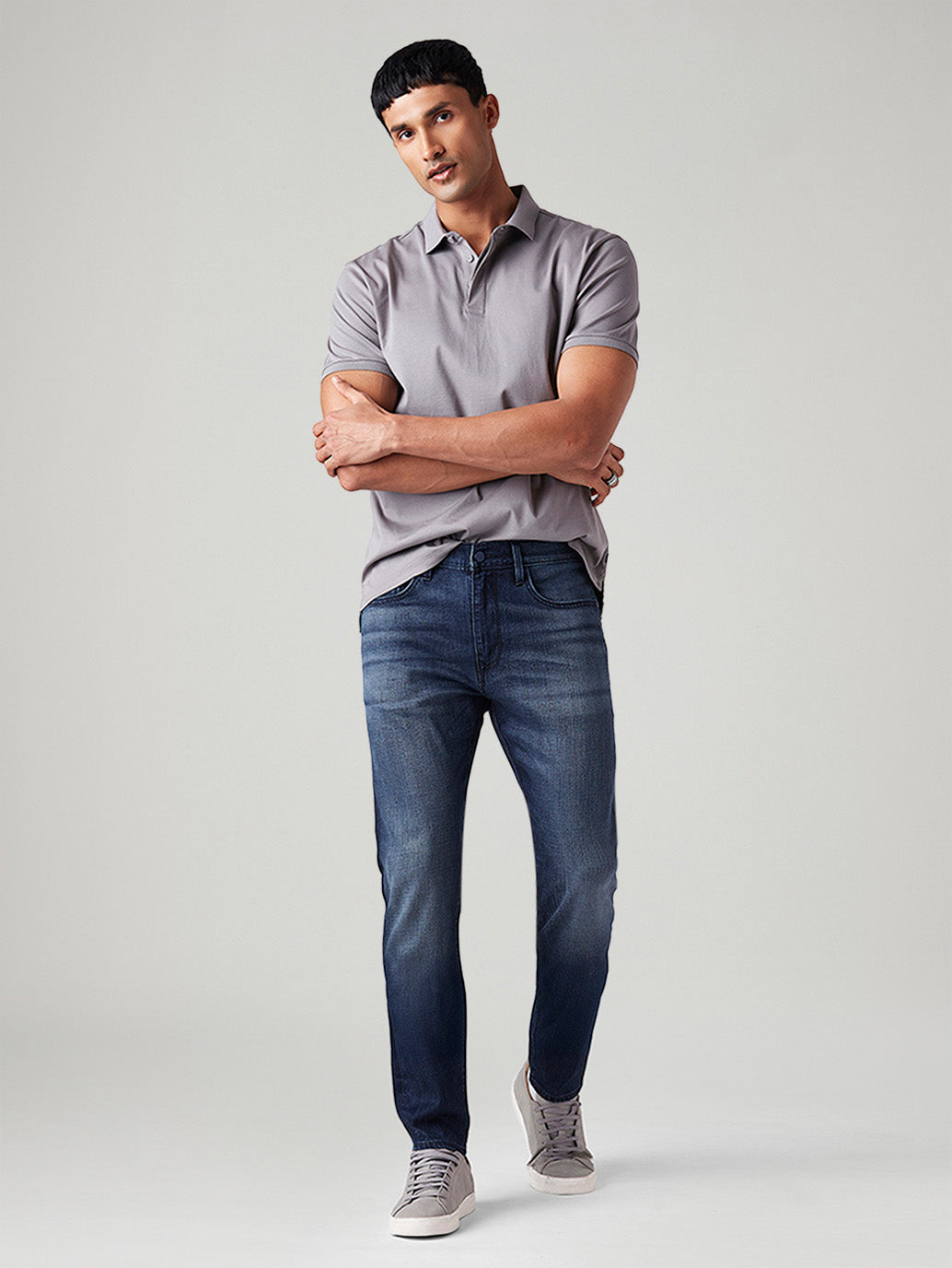 Men's 512 Dark-Blue Slim Tapered Fit Mid Rise Jeans