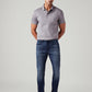 Men's 512 Dark-Blue Slim Tapered Fit Mid Rise Jeans - Front View