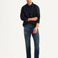 Men's Redloop 513 Dark Blue Slim Straight Fit Mid Rise Jeans - Styleshot View