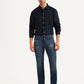 Men's Redloop 513 Dark Blue Slim Straight Fit Mid Rise Jeans - Front View
