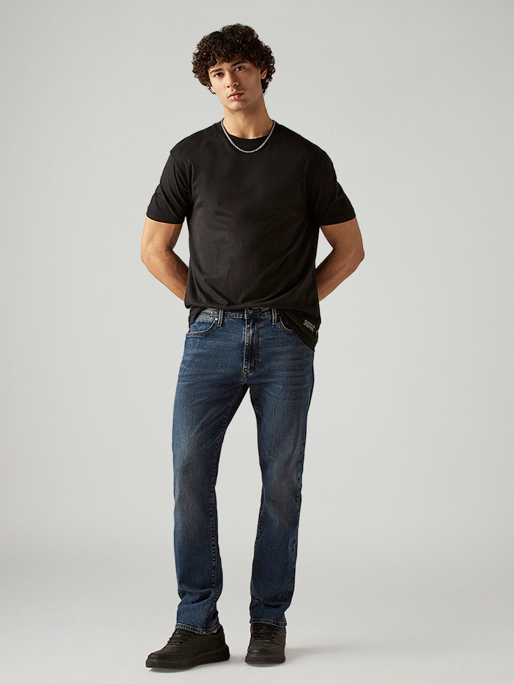 Men's 513 Blue Slim Straight Fit Mid Rise Redloop Jeans