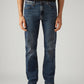 Men's 513 Blue Slim Straight Fit Mid Rise Redloop Jeans - Front View