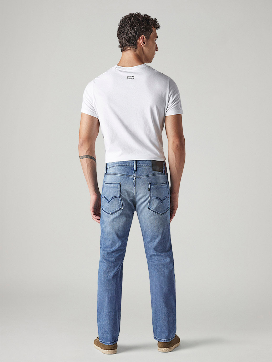 Men's 513 Indigo Slim Straight Fit Mid Rise Jeans - Back View