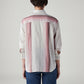 Women's Striped Relaxed Fit Shirt - Back View