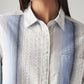 Women's Striped Relaxed Fit Shirt - Detail View