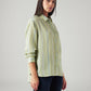 Women's Striped Relaxed Fit Shirt - Side View