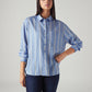 Women's Striped Relaxed Fit Shirt - Styleshot View