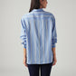 Women's Striped Relaxed Fit Shirt - Back View