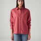 Women's Solid Relaxed Fit Linen Shirt - Front View