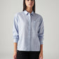 Women's Solid Relaxed Fit Linen Shirt - Front View