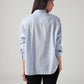 Women's Solid Relaxed Fit Linen Shirt - Back View