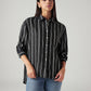 Women's Striped Relaxed Fit Shirt - Styleshot View