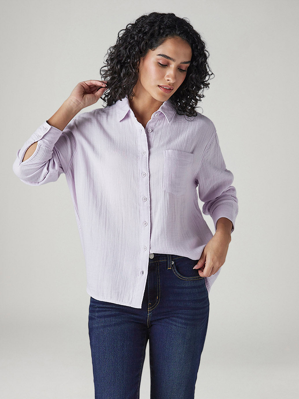 Women's Solid Relaxed Fit Shirt
