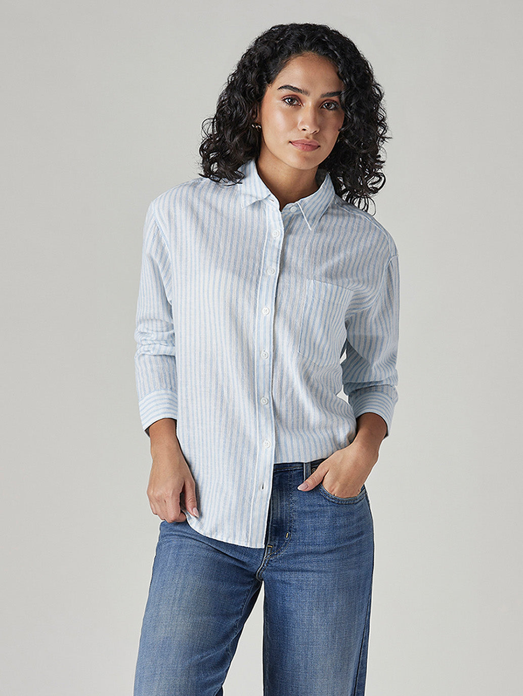 Women's Striped Relaxed Fit Shirt
