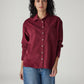 Women's Solid Relaxed Fit Corduroy Shirt - Front View