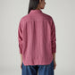 Women's Striped Relaxed Fit Shirt - Back View
