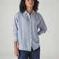 Women's Striped Relaxed Fit Double Cloth Shirt - Styleshot View