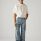 Men's Blue Baggy Fit Mid Rise Cargos - Styleshot View