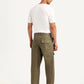 Men's Olive Straight Fit Mid Rise Commuter Cargos - Back View