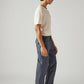 Men's Grey Straight Fit Commuter Mid Rise Trousers - Side View
