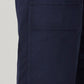 Men's Navy Straight Fit Mid Rise Cargos - Detail View