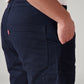 Men's Navy Straight Fit Mid Rise Commuter Cargos - Detail View