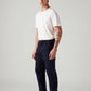 Men's Navy Straight Fit Mid Rise Commuter Cargos - Side View