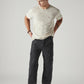 Men's Black Straight Fit Mid Rise Cargos - Styleshot View